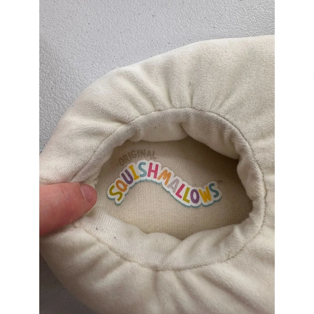 Squishmallows Corgi Slippers Size 2-3 Kids Plush Non-Slip Sole Orange White Shoe